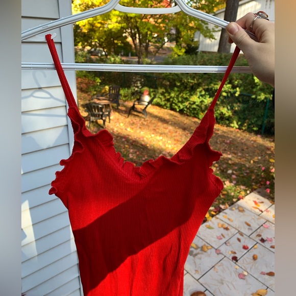 Red Maxi Bodycon Dress - Picture 4 of 4